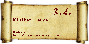 Kluiber Laura névjegykártya
